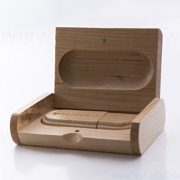 環保隨身碟-原木禮贈品USB可加購掀蓋式木盒-帽蓋木質隨身碟-客製隨身碟容量-工廠客製化印刷推薦禮品